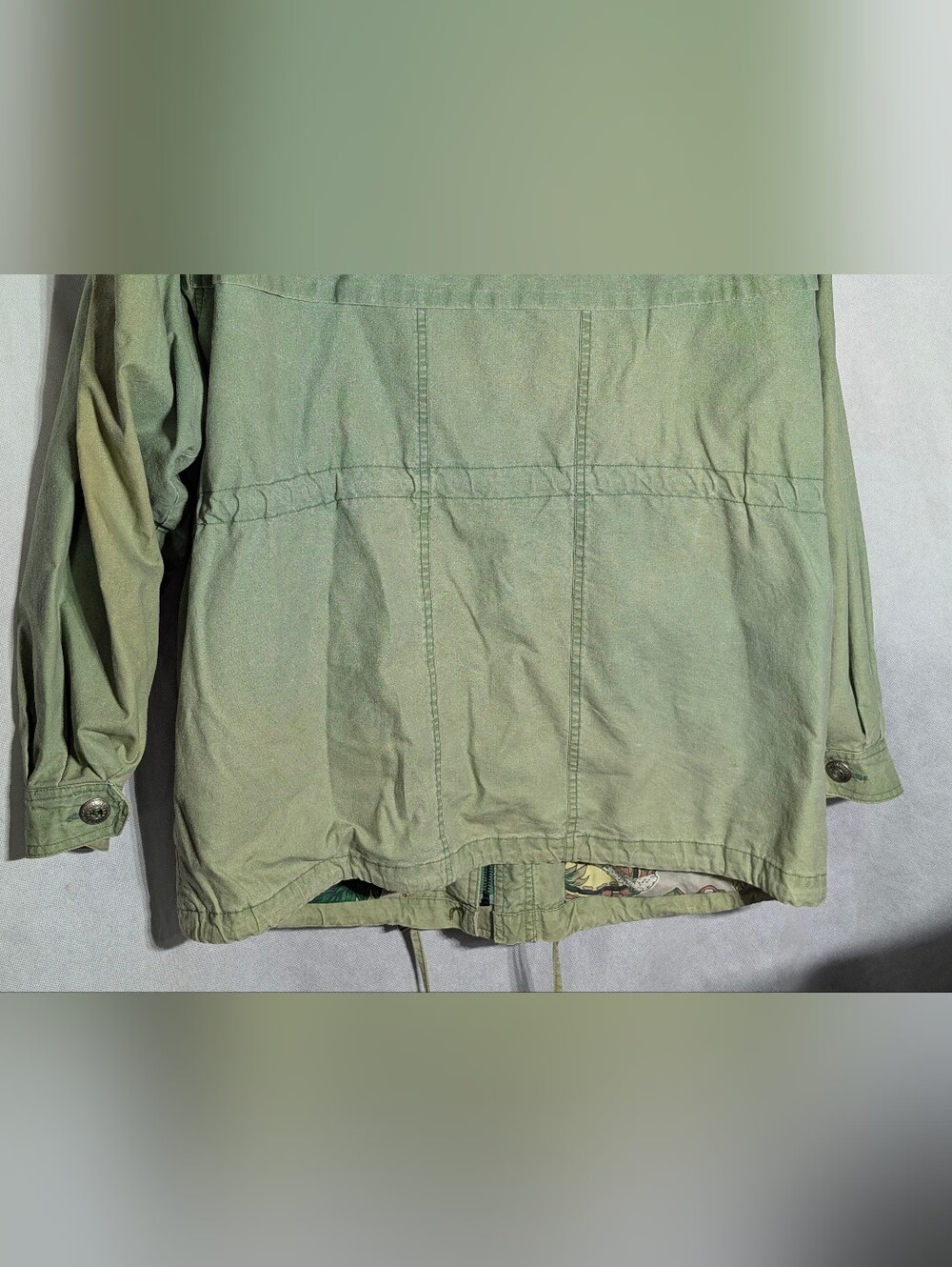 Vintage Mulberry Street Field Jacket Olive Green Utility Coat L - Picture 6 of 8